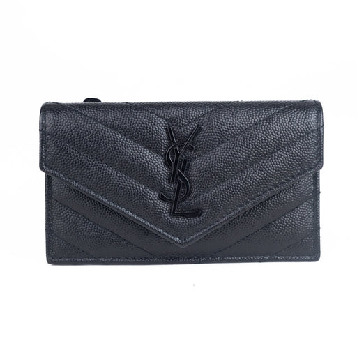 Saint Laurent Cassandre Matelasse Zipped Card Case