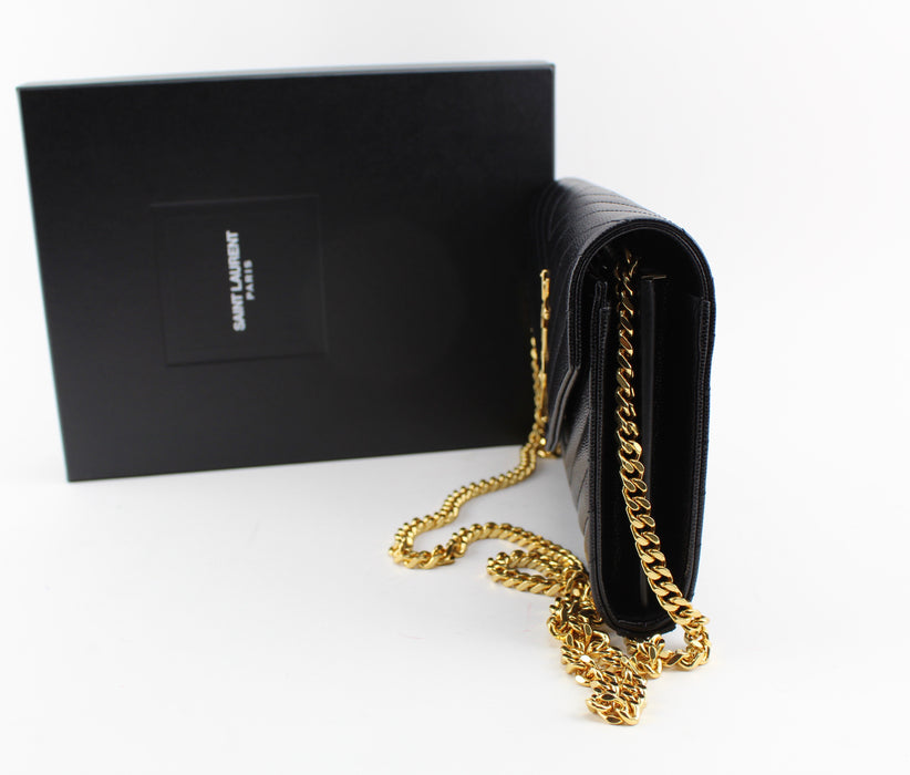 YSL CHAIN BAG BLACK - LuxurySnob