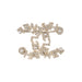 Chanel Silver Gold & Crystal Brooch