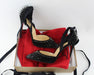 CHRISTIAN LOUBOUTIN BLACK FAIRY 100 VERSION BLACK OSTRICH - LuxurySnob