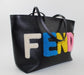 FENDI VITELLO ELITE SHEARLING SMALL LOGO TOTE - LuxurySnob