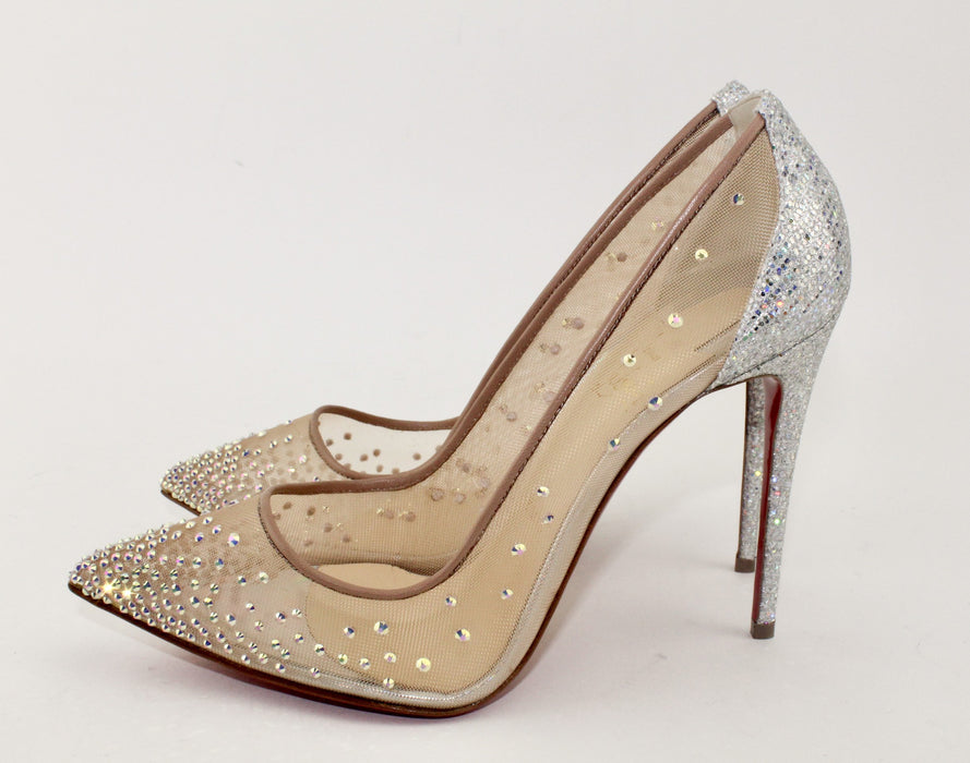 CHRISTIAN LOUBOUTIN FOLLIES STRASS 100 CRYSTAL