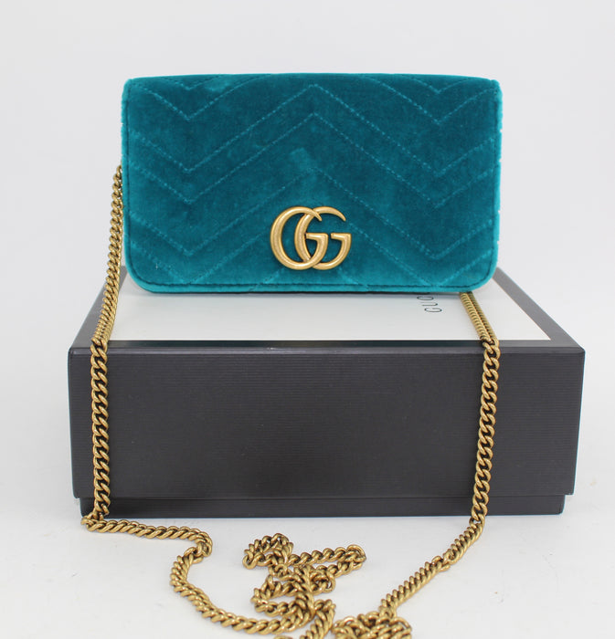 GUCCI MARMONT VELVET SUPER MINI SHOULDER BAG - LuxurySnob