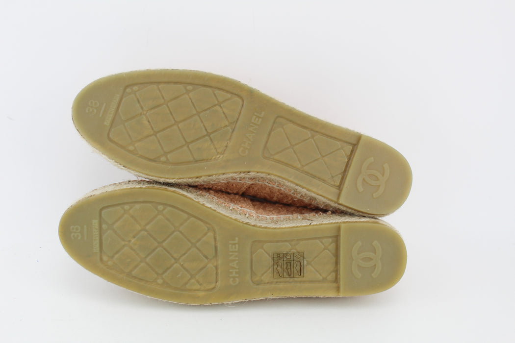 Chanel Espadrille Tweed/ Lambskin