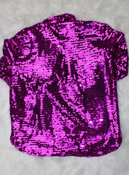 MSGM SEQUINNED BLOUSE SIZE 44 US 10