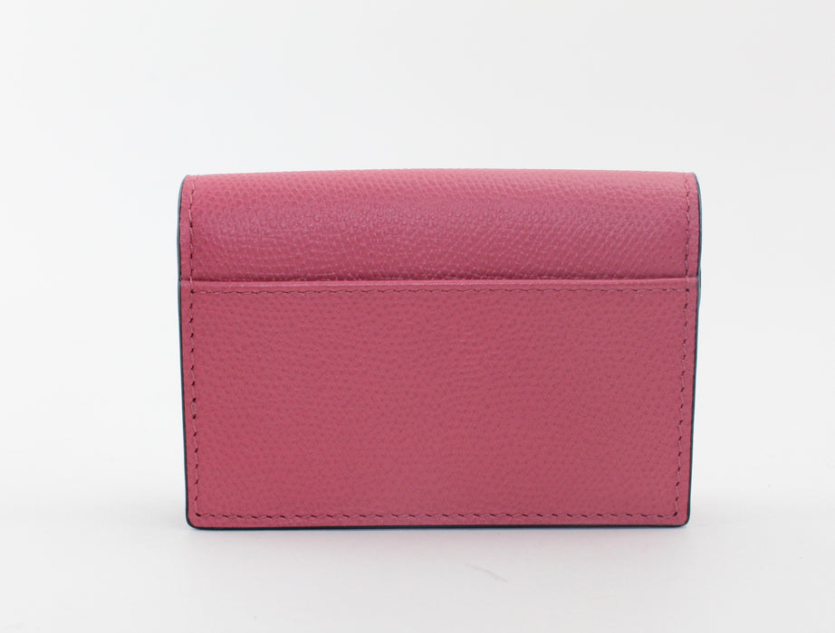 DIOR SADDLE FLAP CARD HOLDER DUSTY PINK