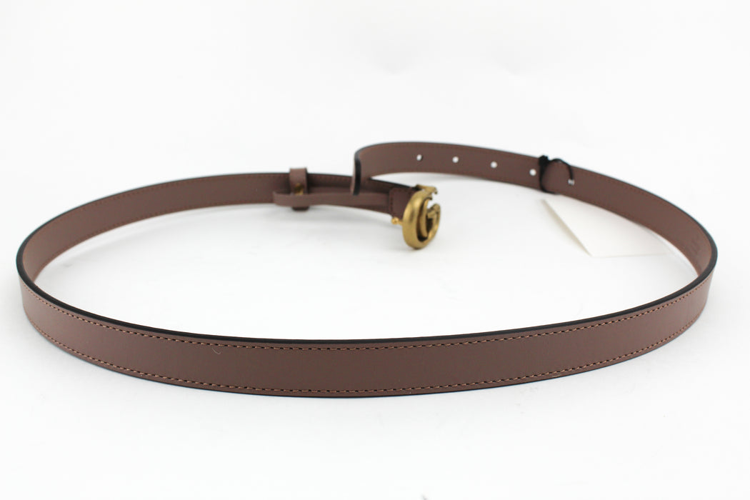 Gucci GG leather belt nude
