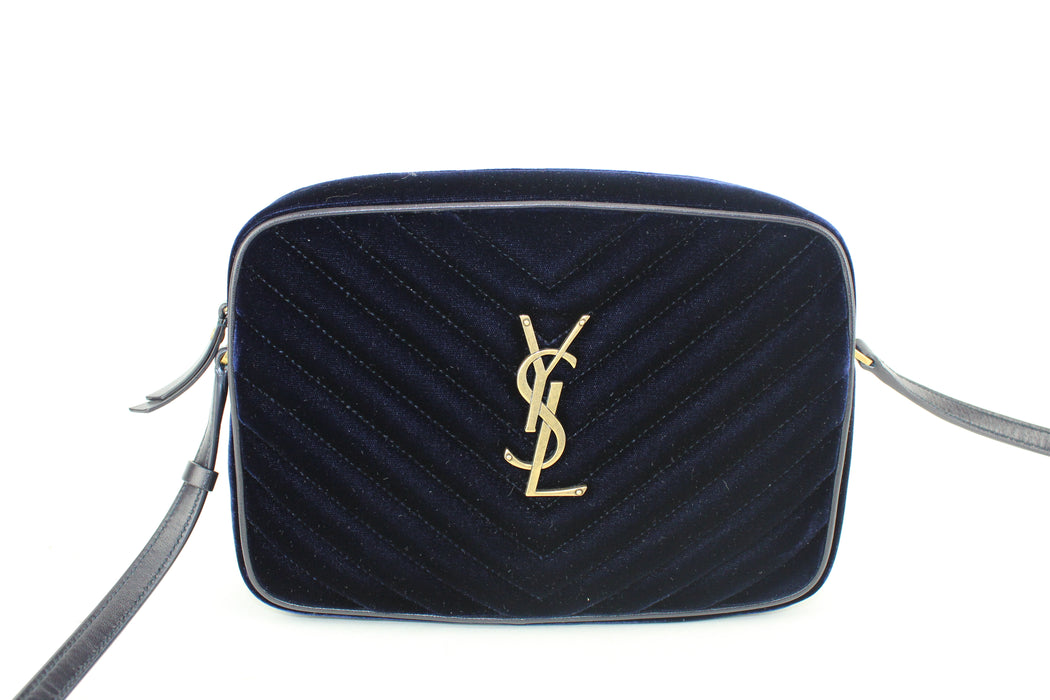 Saint Laurent Velvet Blue Camera bag