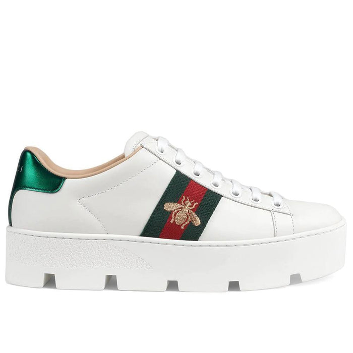 Gucci Ace Embroided Platform Sneakers