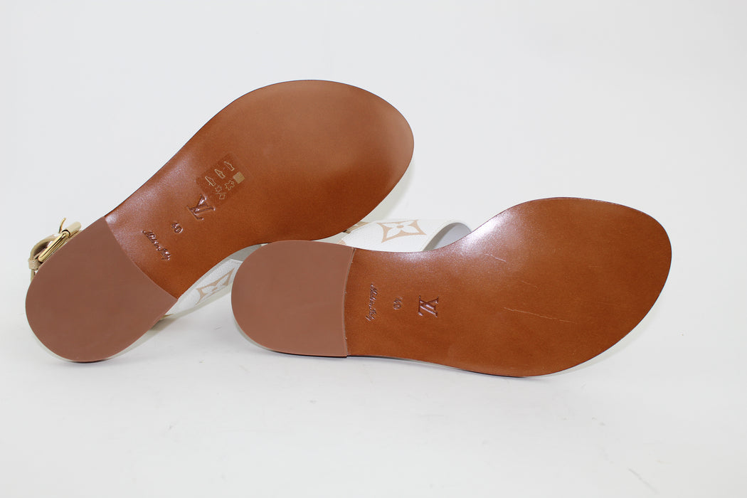 LOUIS VUITTON GIANT MONOGRAM FORMENTERA SANDAL SIZE 40