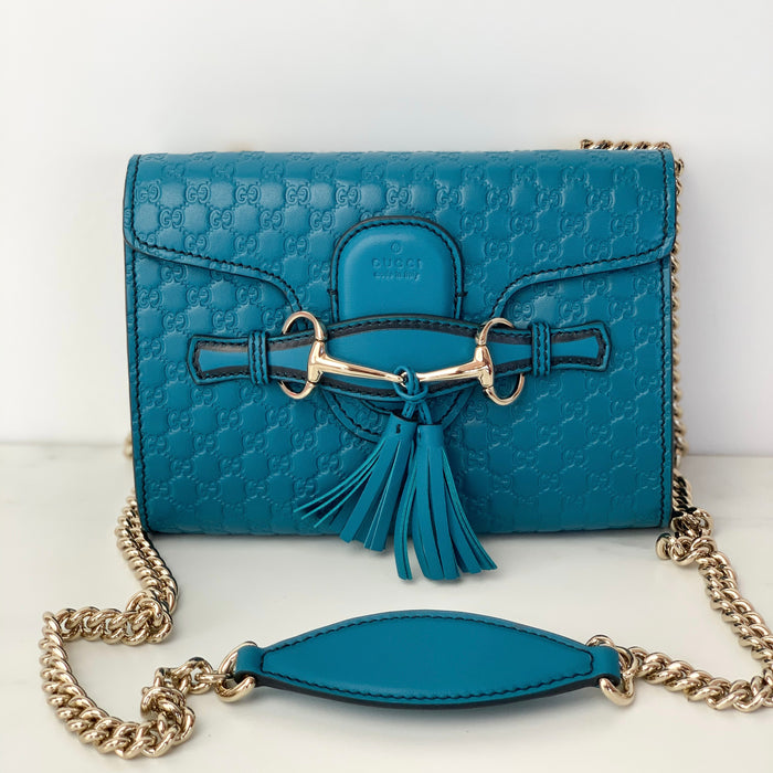Gucci Emily Guccissima Mini Chain Shoulder Bag