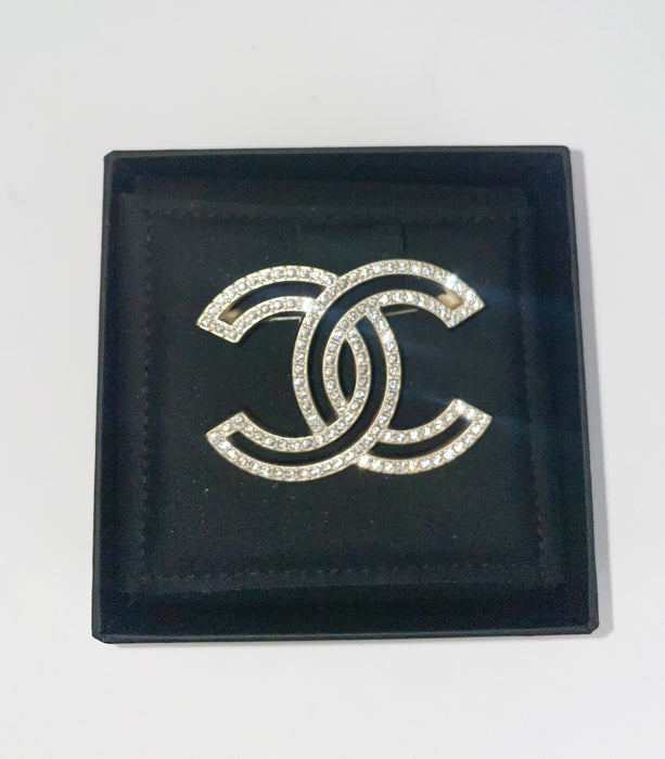 Chanel Gold Crystal brooch