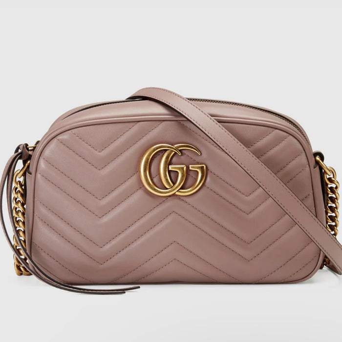 Gucci GG Marmont Small Leather Shoulder bag Dusty Pink