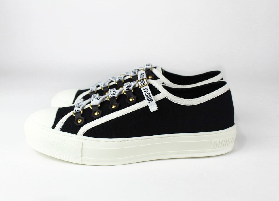 Dior Walk 'N' Dior Black Cotton Canvas Sneakers