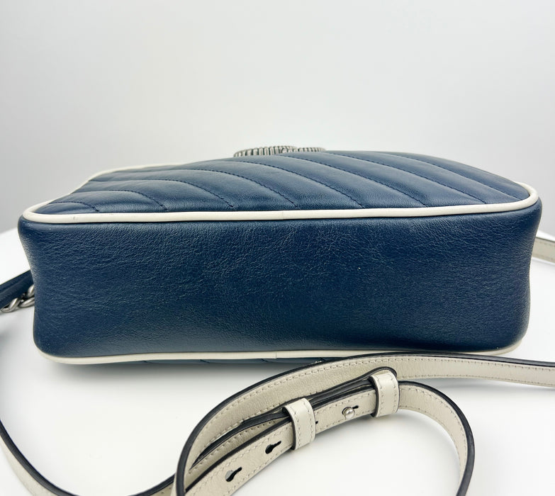 Gucci GG Marmont Navy Camera Bag