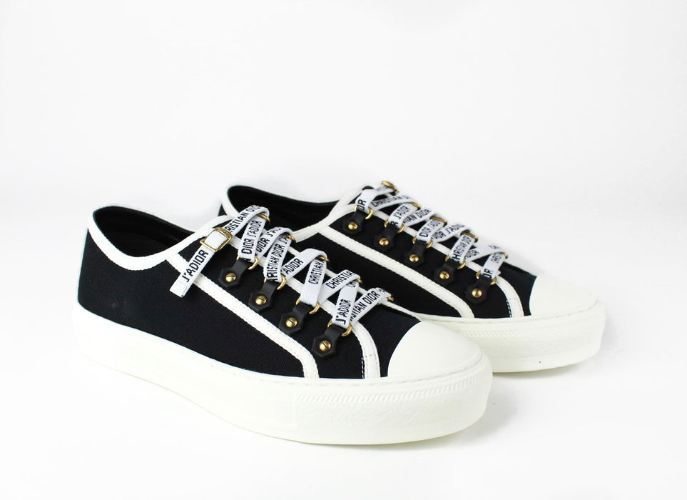 Dior Walk 'N' Dior Black Cotton Canvas Sneakers