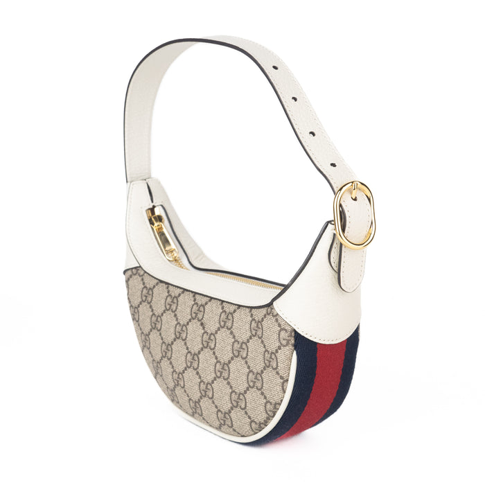 Gucci Ophidia GG Supreme Mini Bag in White