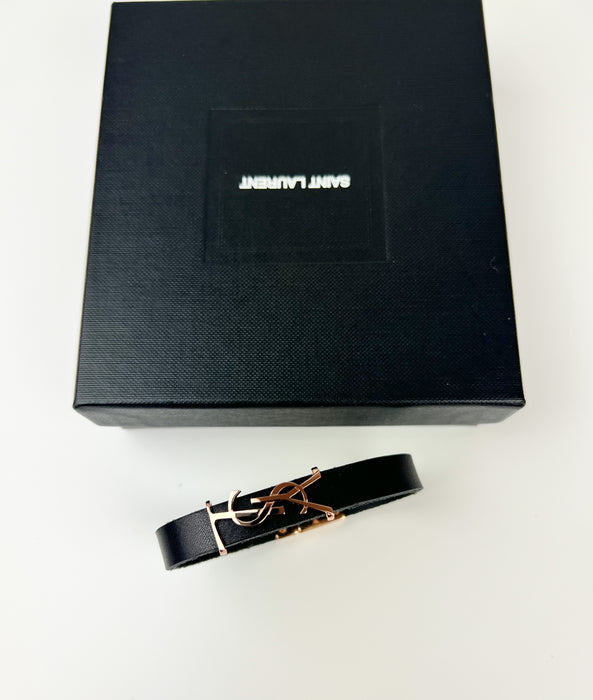 Saint Laurent Opyum Leather Bracelet