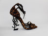 SAINT LAURENT OPYUM LEOPARD CALF HAIR SANDALS size 37.5