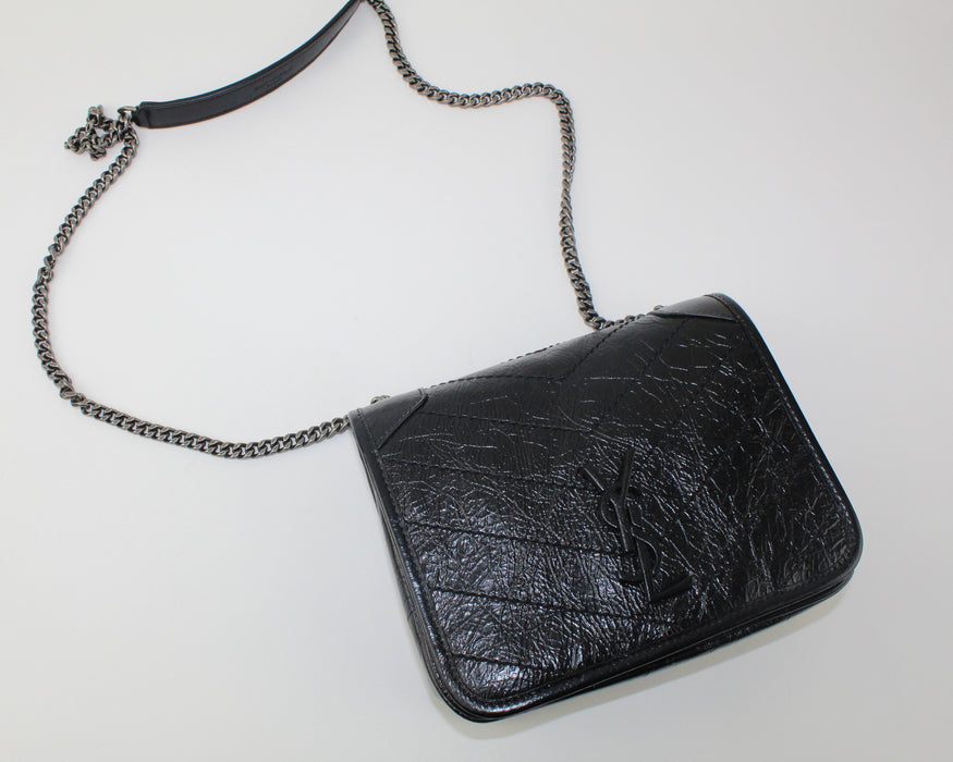 Saint Laurent Small Niki Leather Bag black