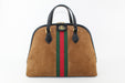 GUCCI SUEDE PATENT MEDIUM OPHIDIA BAG