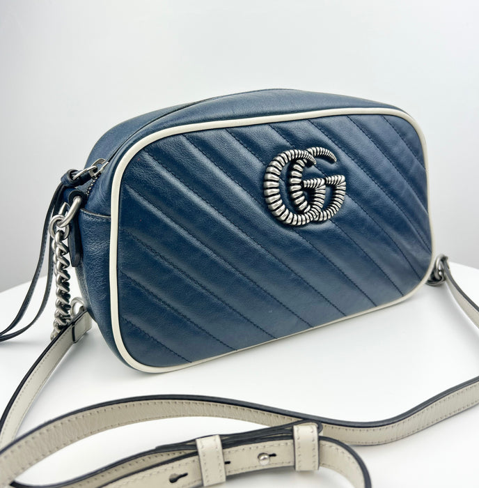 Gucci GG Marmont Navy Camera Bag