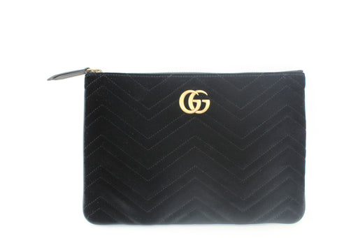 GUCCI GG MARMONT MATELASSE VELVET POUCH