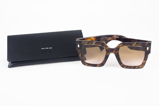 Fendi FF Brown Gradient Square  Sunglasses