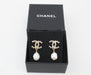 CHANEL PEARLY WHITE CRYSTAL EARRINGS