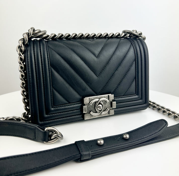 Chanel Chevron Small Boy Bag