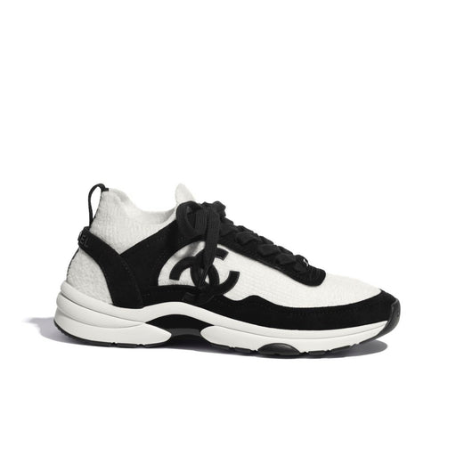 Chanel Suede Calfskin and Fabric Sneakers