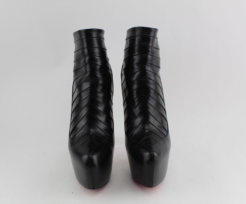 CHRISTIAN LOUBOUTIN AMOR NAPPA BOOTIES SIZE 39.5 - LuxurySnob