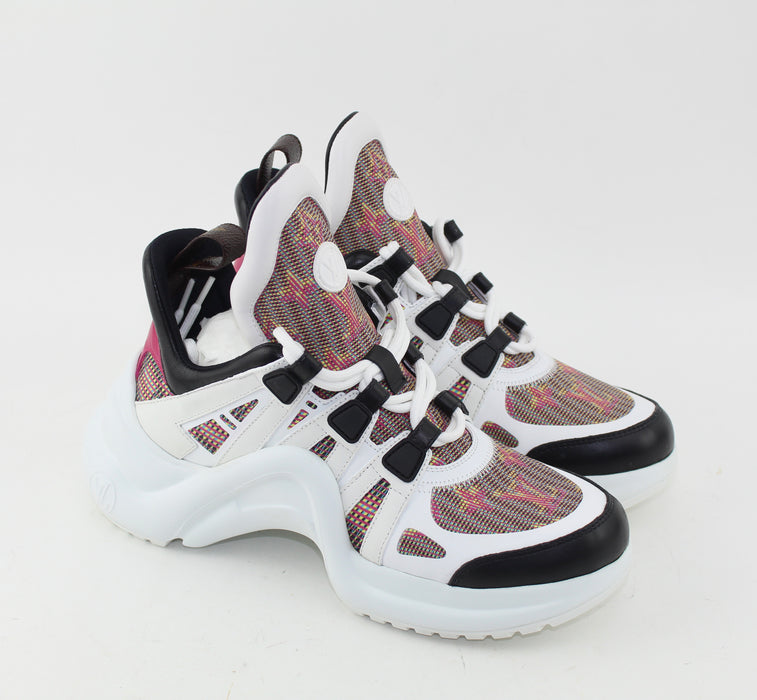 LOUIS VUITTON MONOGRAM POP PRINT ARCHLIGHT SNEAKERS SIZE 38 - LuxurySnob