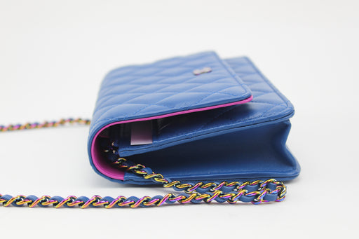 Chanel Wallet on Chain blue