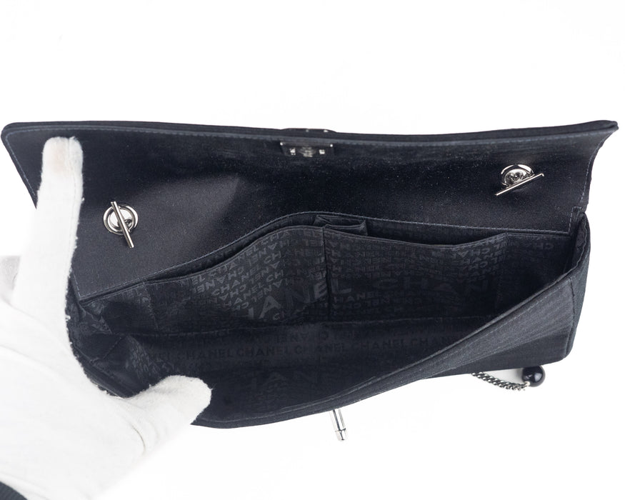 Chanel Black Satin East West Bag