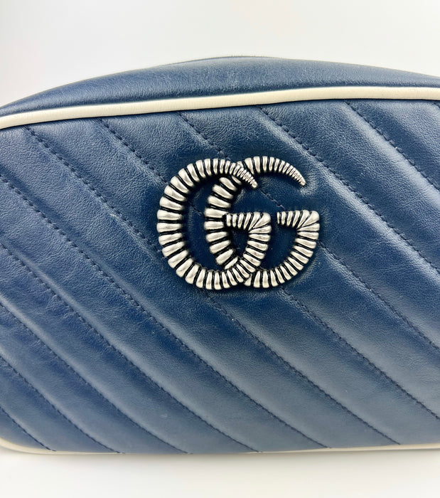 Gucci GG Marmont Navy Camera Bag