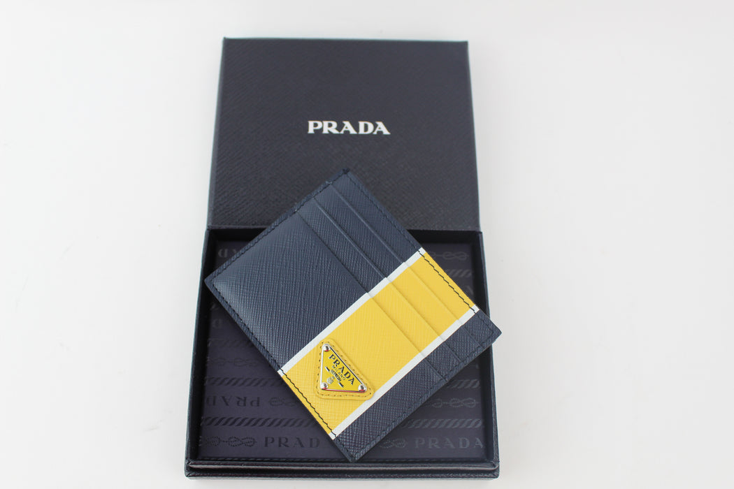 PRADA SAFFIANO TRI STRIPE CARDHOLDER