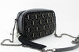 Saint Laurent Mini Lou Croc Embellished Suede Camera bag