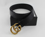 GUCCI LEATHER BELT WITH DOUBLE G BUCKLE - LuxurySnob
