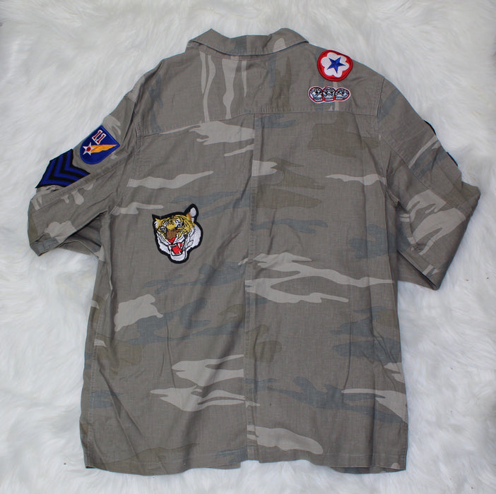 RAILS CAMO AGNES PATCH JACKET SIZE M