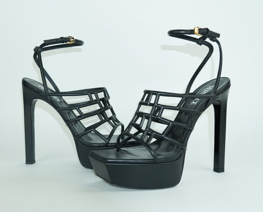 Versace Platform Sandals in Black