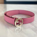 Gucci GG Pink Leather belt 