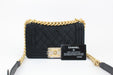 CHANEL SMALL BOY VELVET BLACK / GOLD