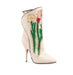 GUCCI FOSCA FLORAL-EMBROIDERED LEATHER BOOT SIZE 39 - LuxurySnob