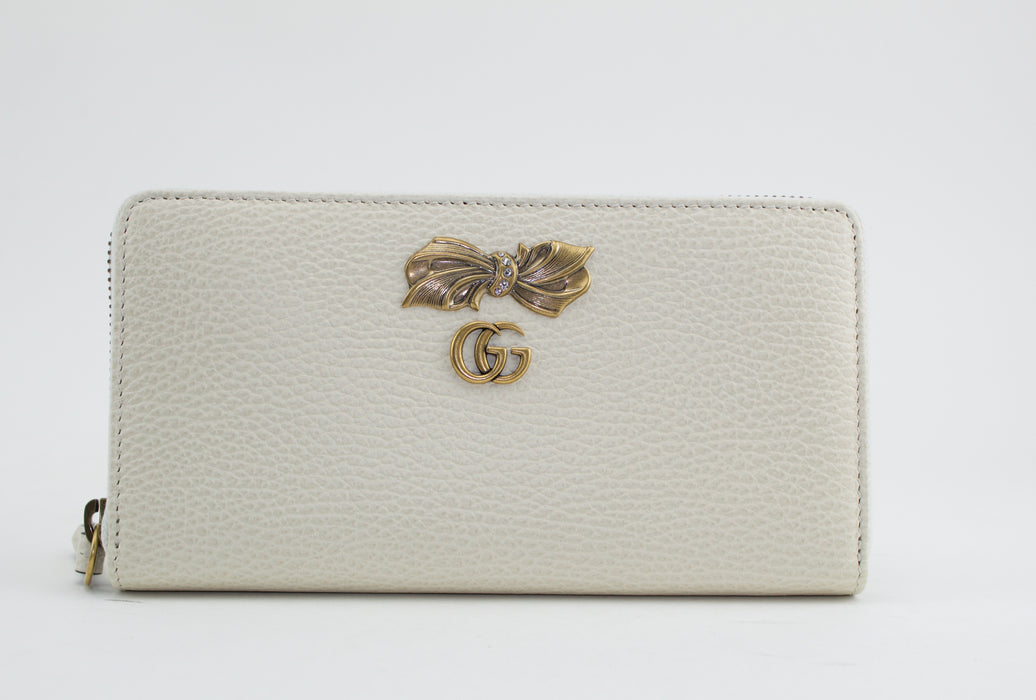 GUCCI PETIT BOW ZIP AROUND WALLET