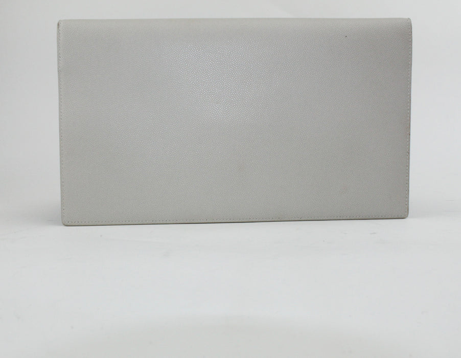 Saint Laurent Uptown Envelope Clutch blanc