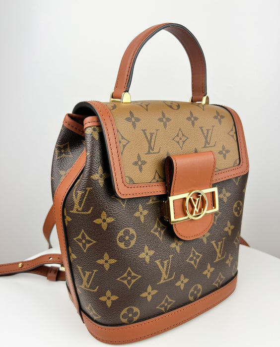 Louis Vuitton Brown Reverse Monogram Dauphine Backpack PM