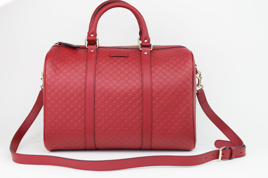Gucci Boston Guccissima Bag red
