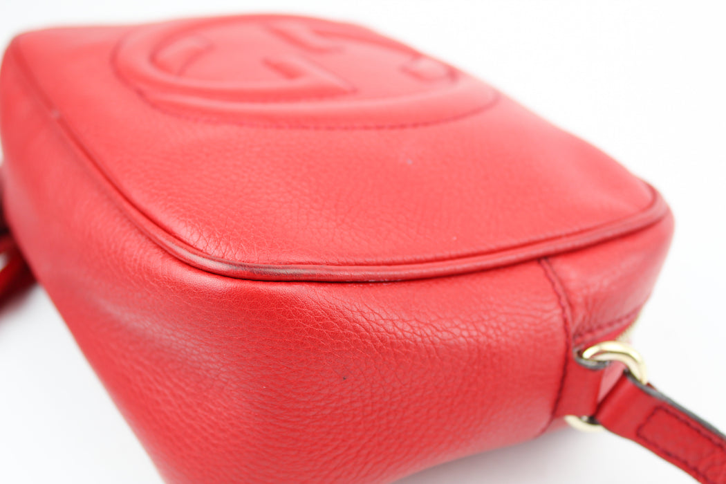 Gucci Soho Leather Disco Bag Red