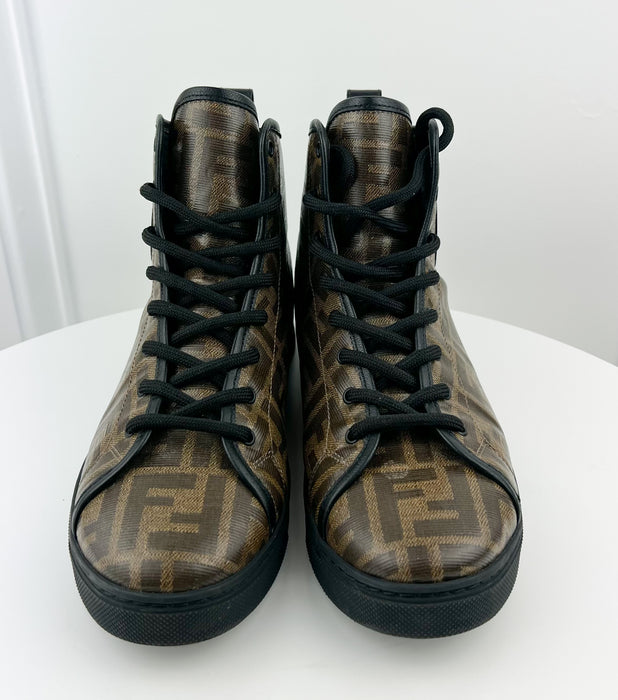 Fendi sneaker High Top Zucca Coated Canvas Sneakers